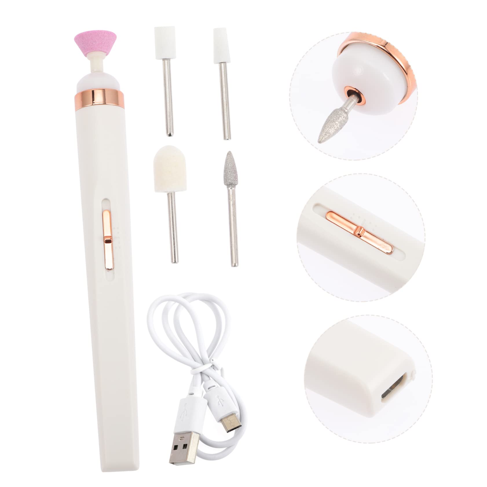 Housoutil 3sets Trapano Per Unghie Kit Per Manicure e Pedicure Facile Usare Compatibile Usb Per e Personale
