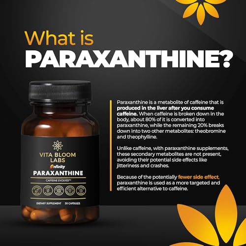 Image of Enfinity Paraxanthine Capsules, Clean Energy & Focus, Caffeine Alternative | 200 mg per Capsule | 30 Capsules per Bottle | Formulated in USA, GMP Certified, Non-GMO, Kosher (Pack of 3)