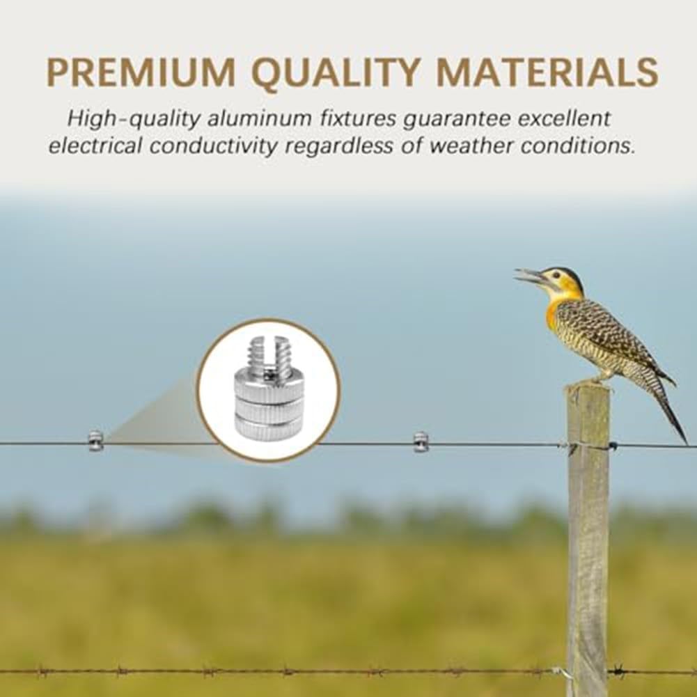 24 Pack Split Bolt Connector for Electric Fence, Heavy Duty Aluminum Wire Clamp Splice for Cable and Underground Multi Wire Terminal Joint,