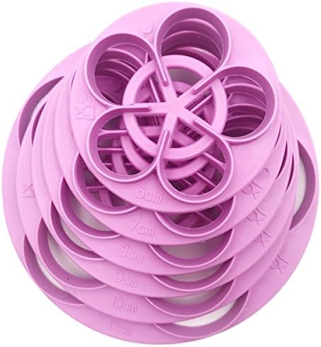 Plastic Rose Flower Cutters Set Fondant Cake Decor Gumpaste Flowers Modelling Tools for Cake Cupcake Toppers Decoration Pack of 6