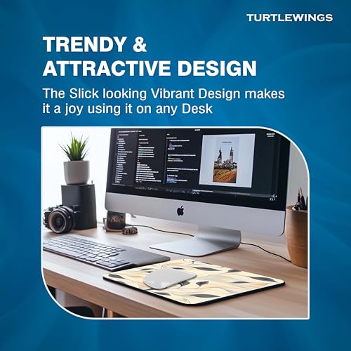 Image of TURTLEWINGS | Mousepad | Smiley - 22x18 cm, 3mm Thick | Abstract Design Non-Slip Rubber Base | Office, Study & Gaming Use | Premium Smooth Surface 11 21