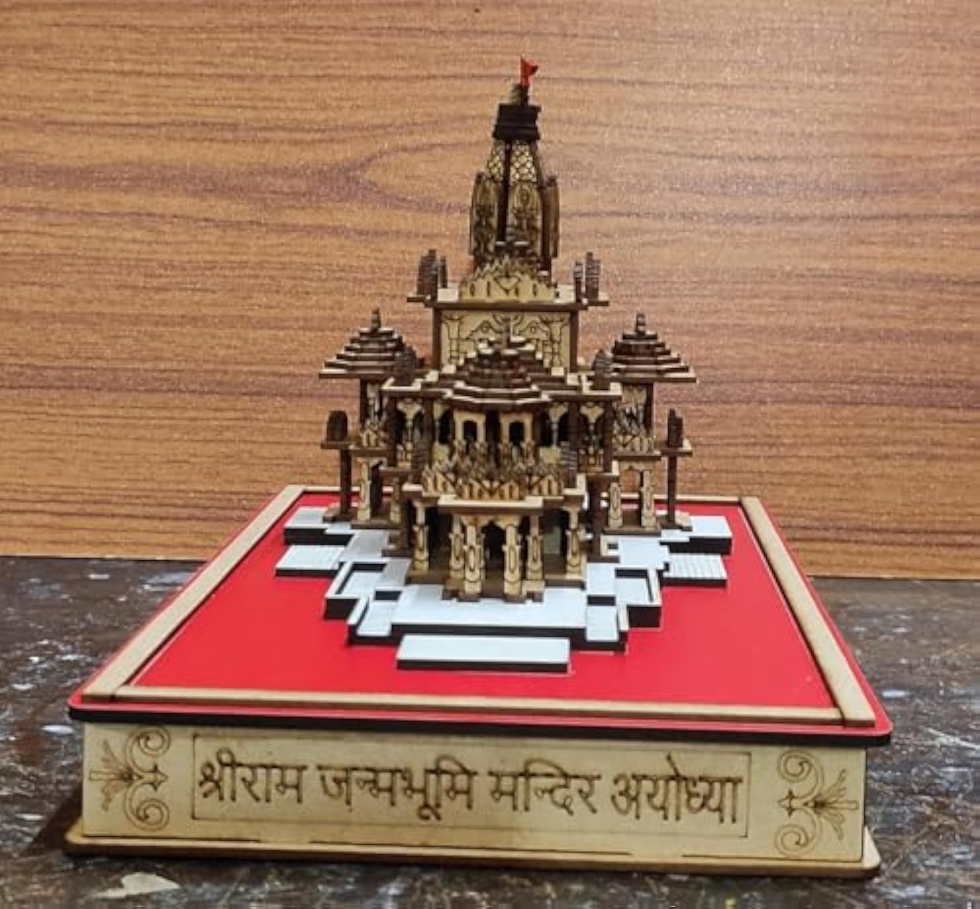 Shri Ram Mandir Ayodhya 3D Pine Wood Mandir