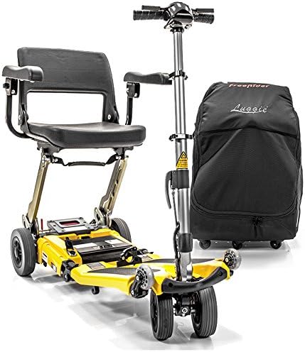 LUGGIE Elite Mobility Folding Scooter 10.5AH Lithium Power + Armrests & Travel Bag