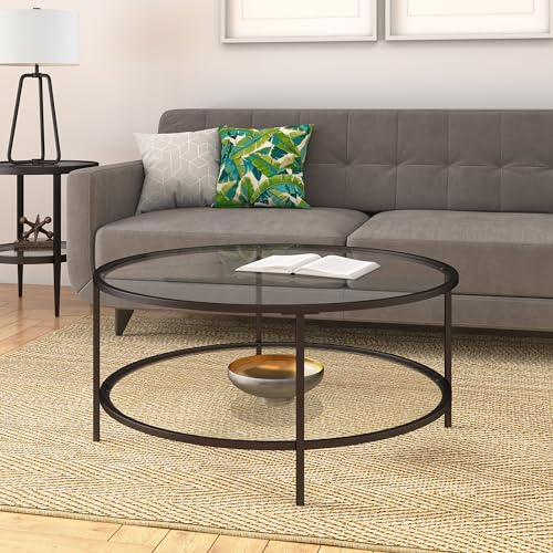 Image of Henn&Hart 36 inch Modern Coffee Table, Black
