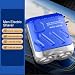 Mini Electric Shaver, Men's Electric Mini Shaver, USB Rechargeable IPX7 Waterproof, New Mini Beard Shaver and Portable Suitcase Design, Luggage Electric Shaver,Double-Ring Magnetic Blade（Blue）