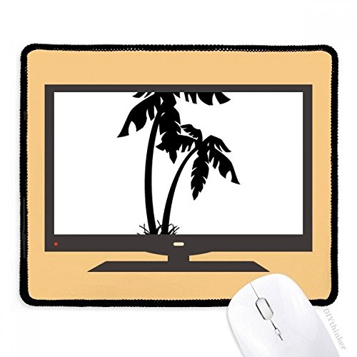 Alfombrilla de ratón de computadora con árbol de coco negro para proteger tu zona de trabajo