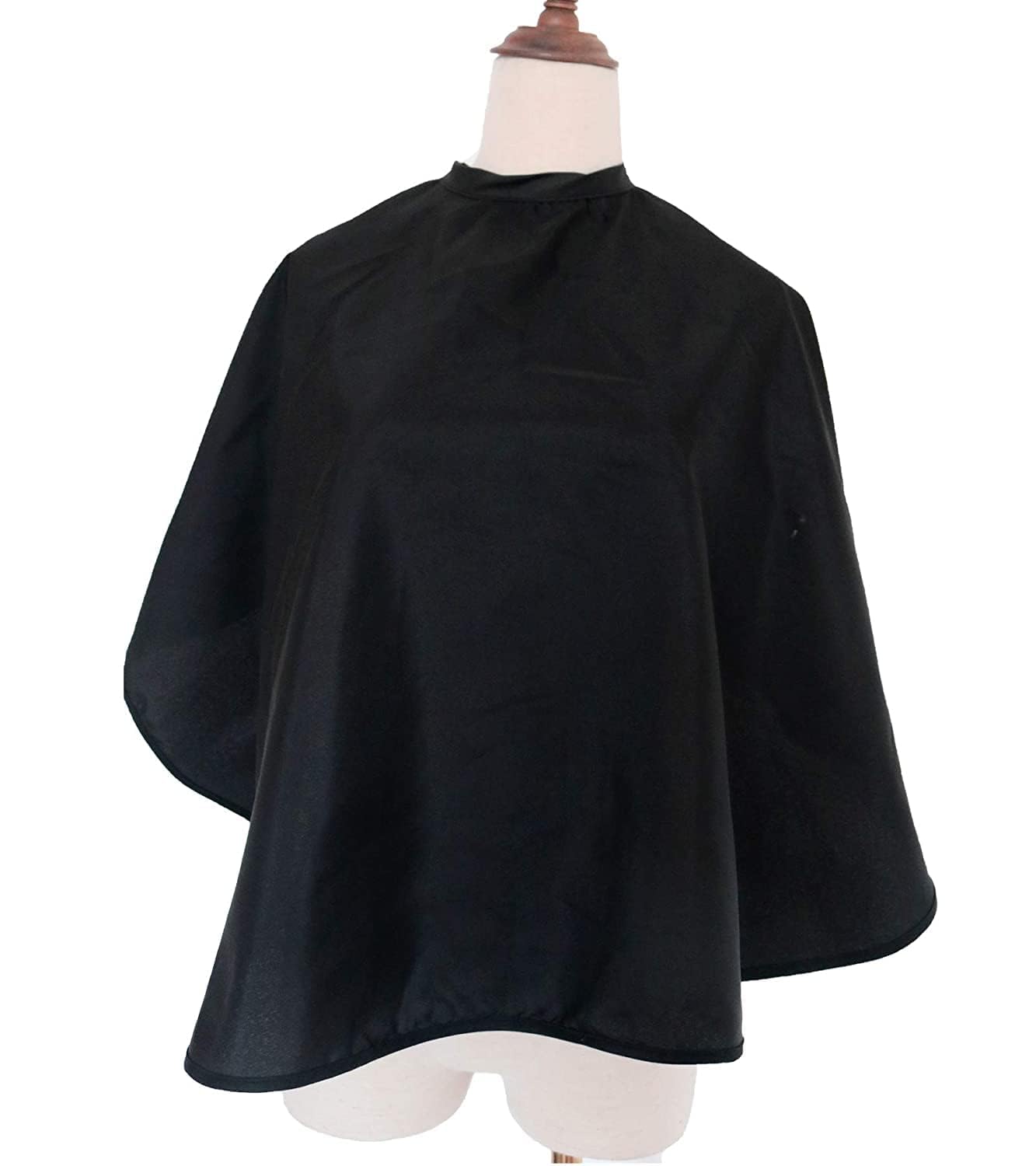 MAKSTILE Short Hair Cutting Cape for Women & Men | Salon & Home Use Hair Dye, Styling, Makeup Apron | Lightweight Barber Cape for Haircut, Shampoo & Beauty Artists - Size: 36 x 29 Inches (Black) - Image 2 thumbnail