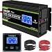 NOVOPAL Pure Sine Wave Inverter 3000W 12V to 230V 240V Car Converter Power Inverter with LCD Display 2AC Outlets,2.4A USB Port,Remote Control for Motorhomes,Truck,Boat,Campi...