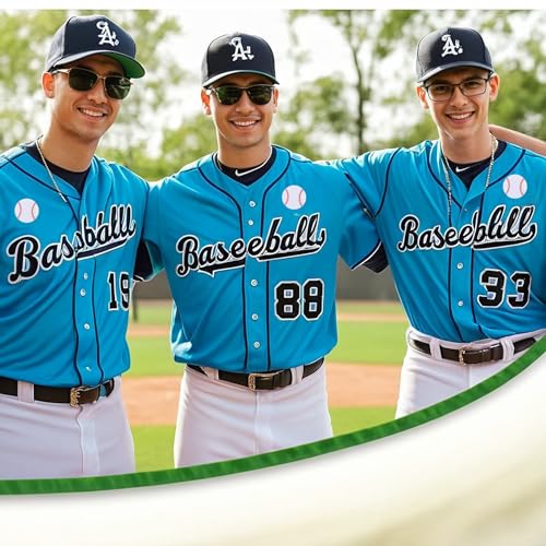 LIGHUFEIC 18Pcs Baseball Buttons Pins Softball Gifts for Team,1.97Inch Round Little Hat Pin,Baseball Accessory Hat and Bag Accessories for Players and Fans