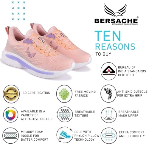 Image of BERSACHE Premium Sports,Walking,Gym,Cricket, Trending Running Shoes for Womens /Girls