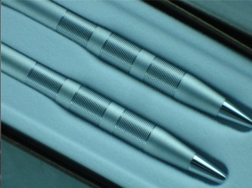 Image of Cross Classic Century Diamond Cut Satin Ball-Point Pen and 0.5mm Pencil Set