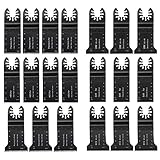 Powerextra 20 Metal Wood Oscillating Multitool Quick Release Saw Blades Fit Fein Multimaster Porter Cable Black & Decker Bosch Dremel Craftsman Ridgid Ryobi Makita Milwaukee Dewalt Rockwell Chicago