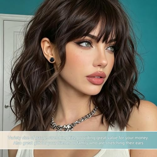 WINSENET 6Pcs Glass Ear Stretching Kit 1.6-4mm Plugs for Ears Gauges with O-Rings Single Flare Glass Gauge Stretching Kit Ear Expander Body Piercing Jewelry for Women Men by WINSENET - Used condition - Image 6