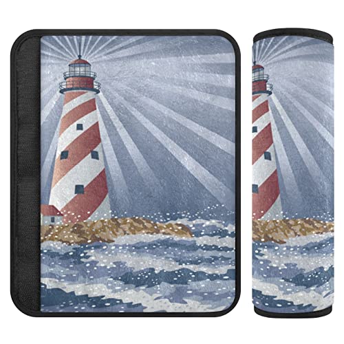 A Candy Cane Lighthouse Illuminating the Night Ocean 2�p�b�N ���j�o�[�T���J�[�V�[�g�x���g�p�b�h�J�o�[�A���߉\�ȃV�����_�[�X�g���b�v�J�o�[�A��l�p�J�[�V�[�g�x���g�N�b�V���� M�T�C�Y
