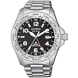 BJ7100-82E Armbanduhr Citizen Promaster Field GMT Herr Uhrwerk Solar Anzeige Analog Funktionen Nur zeit Wasserdichte über 10 atm Waterproof Gehäusematerial Stahl Gehäusefarbe Stahl Zifferblattfarbe Schwarz Armbandmaterial Stahl Armbandfarbe Stahl