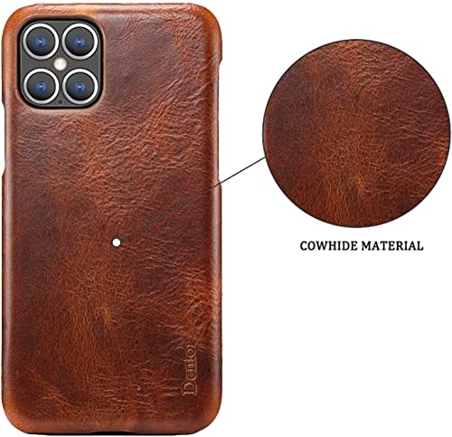 Coque antichoc iPhone 12 / 12 Pro cuir véritable rouge fin