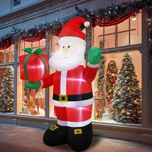 8 FT Christmas Inflatables Santa Claus Outdoor Decoration, Giant Christmas