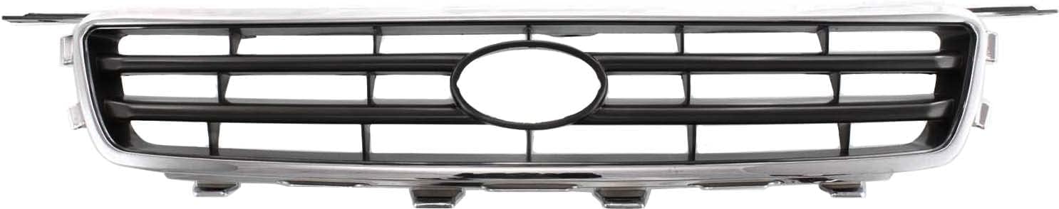 Compatible with 00-01 Camry 2.2L/3.0L Front Grill Grille Assembly Chrome Shell Black Insert