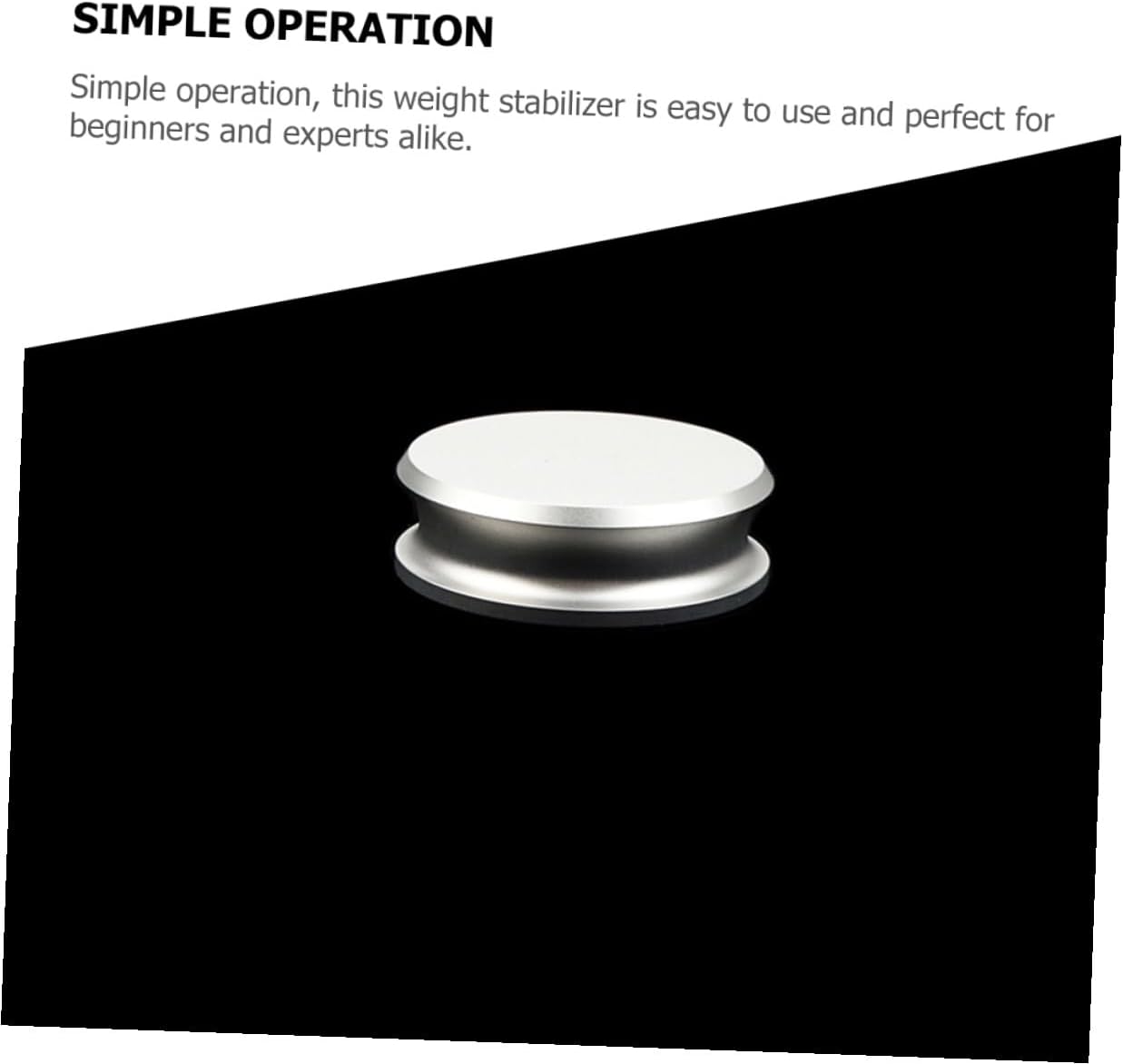 BESPORTBLE Balanced Disc Stabilizer Turntable Weight Stabilizer with Spirit Level for Vinyl Record Vibration Reduction, Metal Audio Turntable Accessory for Vinyl Record Players