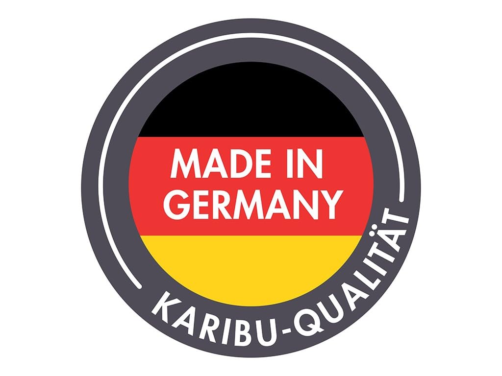 Karibu Gartensauna 195,6x189,9x212,4cm Fichte bronzierte Glastür 2 Liegen Fronteinstieg Massivholz 9kW Saunaofen EXT. Steuerung Saunasteine 2-4 Personen Boden