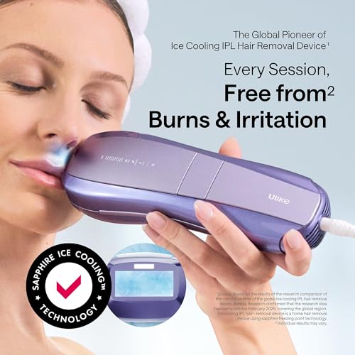 ulike laser hair removal device air 10 ipl gift for women and men ice cool and permanent hair reduction for nearly painless dual lights skin sensor amp ushr mode hair removal in 10mins from home