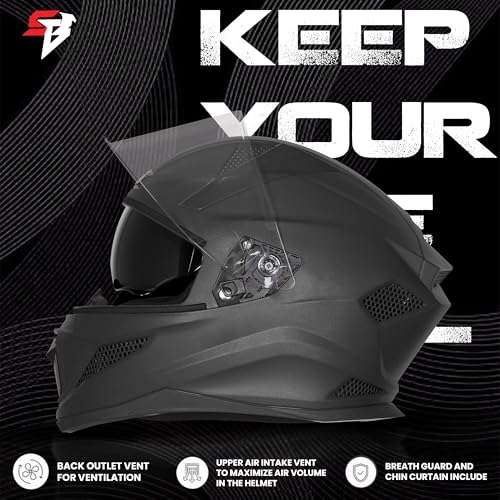 Image of Steelbird SBH-25 Rudra ISI Certified Full Face Helmet for Men and Women