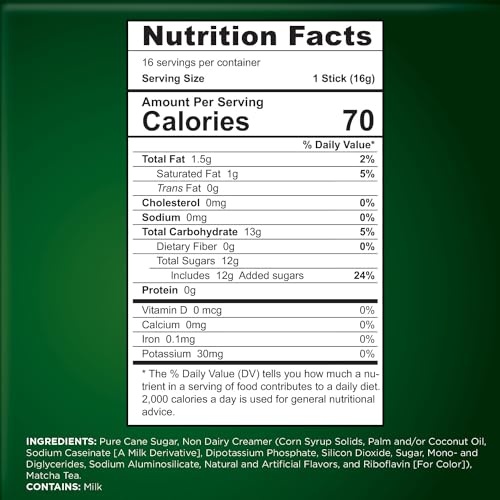 Image of Maud's Matcha Tea Latte Instant Packets, 16ct, Gourmet Blended Tea | Instant Hot or Iced Matcha Latte - Just add water