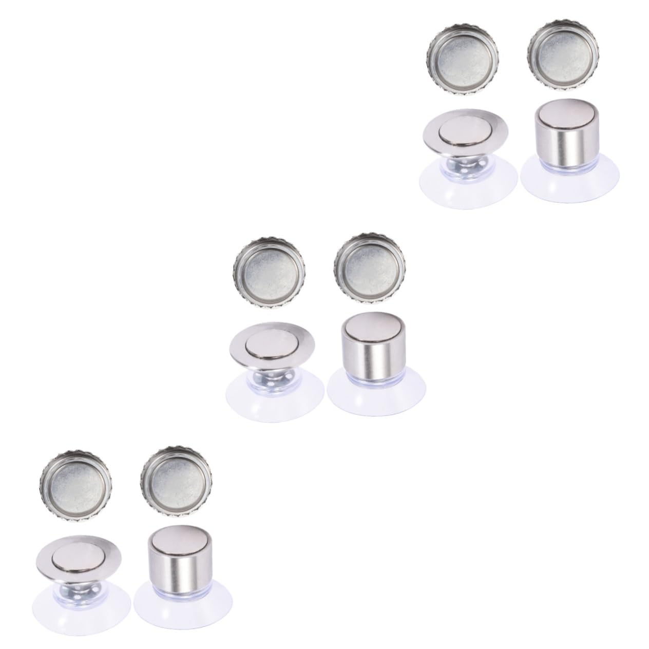 Alipis 6juegos Soporte De Jabón Magnético Creativo De Inoxidable para Baño Jabonera De Pared Ventosa Diseño Elegante y Funcional Fácil Instalación y Drenaje