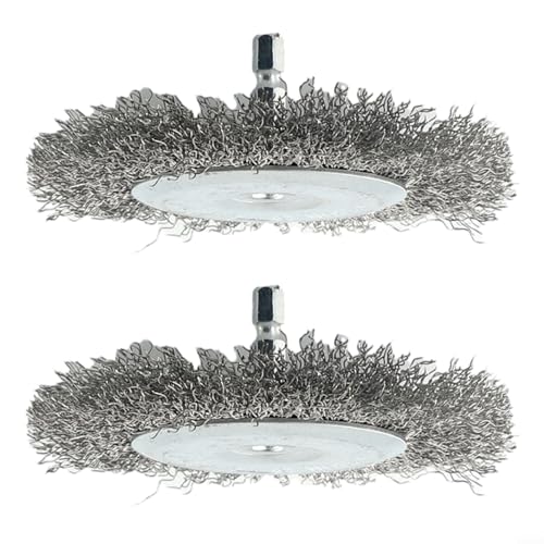 Confezione da 2 spazzole metalliche in acciaio inossidabile per EFB 400 e EFB 401 Blister, mola a tazza da 100 mm con gambo da 6 mm, pulitore per giunti in metallo per pavimentazione STO