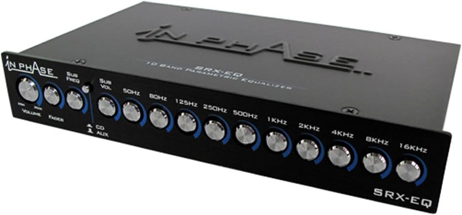 In Phase Audio Car Audio SRX-EQ 10-Band Parametric Equalizer, With Switchable AUX Input