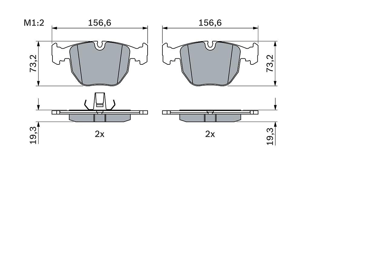 BOSCH Bremsbelagsatz, Scheibenbremse 0986494028