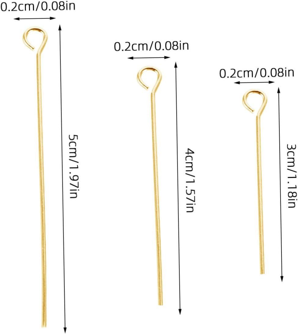 Cabilock Mini Metal Eye Pins with Easy Threading and Effortless Beading Iron Material 1200pcs for Jewelry Making for Bead Projects and Travel Beadwork Activities