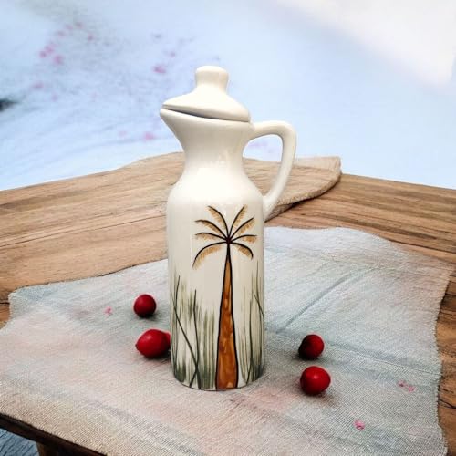 Image of MALAIKAH Ceramic Oil Dispenser Khajur Pack of 4 for Kitchen, Dining, Gifting, Home & Kitchen Decor
