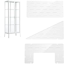 3 Pack Acrylic Shelves for Milsbo Tall Greenhouse Cabinet, 8mm Thick Clear Plant Corner Shelves with Ventilation Holes A