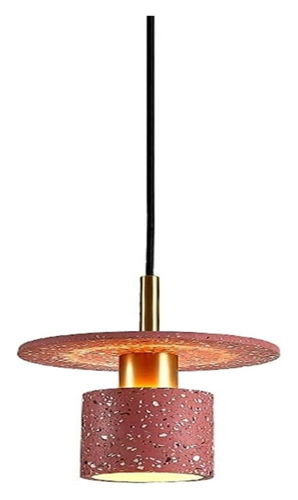 Pendant light en terrazzo pour remplacer un plafonnier classique sans style