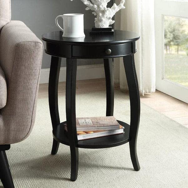 INUHANDICRAFTS Wood Handmade Classic Side Table for Living Room