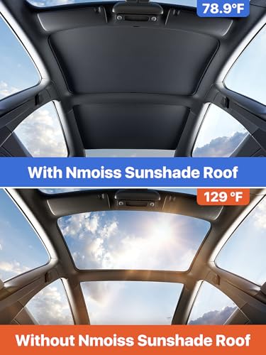 Tesla New Model 3 Highland Premium Performance Roof Sunshade (2024–2026) Double-Layer Heat Block Sunroof Shade Ice-Cooling Reflective Fabric, 99% UV Protection Tesla Model 3 Highland Accessories Black — view 2