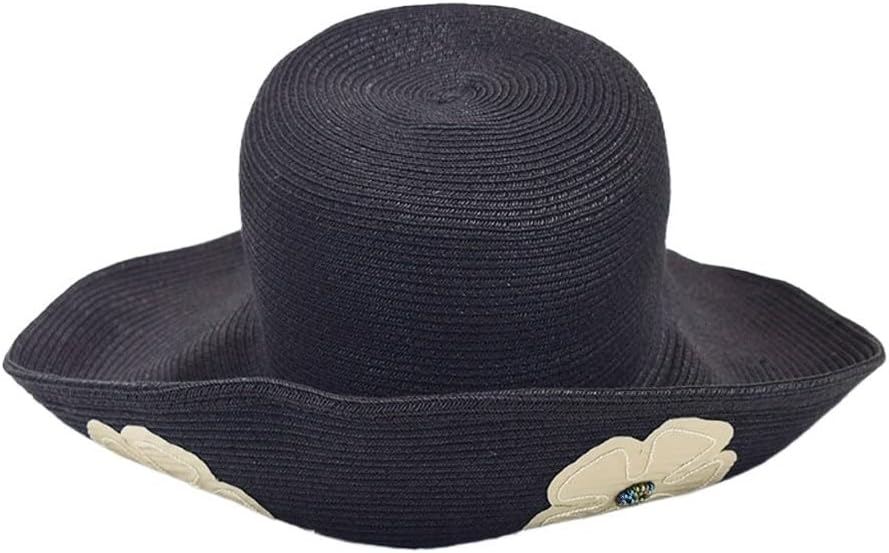 Spring Wide Brimmed Hat Sun Women's Embroidered Flower Sunblock