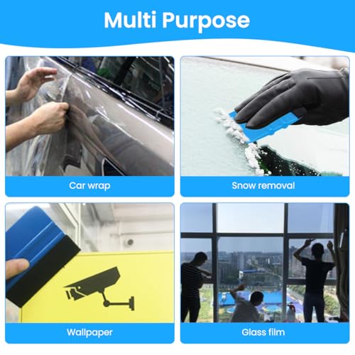 Image of STHIRA 10Pcs Squeegee for Vinyl Wrap 4'' Scratch-Free Window Film Scraper for Smooth Application Durable Vinyl Scraper Decal Applicator for Car Wraps, Window Tint, Paint Protection Film, Wall Paper