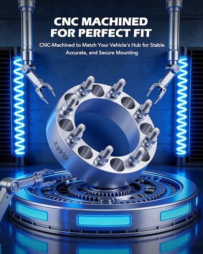 Image of OMT 8x6.5 Wheel Spacers with 130mm Center Hub Bore, Set of 4 | 2 Inch Wheel Spacers with 9 /16 inch-18 Studs Compatible with 1994-2011 Dodge Ram 2500 3500 1988-1998 Ford F250 F350