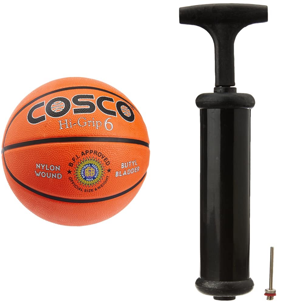 Cosco Hi-Grip Basket Balls, Size 6 (Orange) and Cosco Hand Pump (B07JFVWKFX) Amazon Price History, Amazon Price Tracker