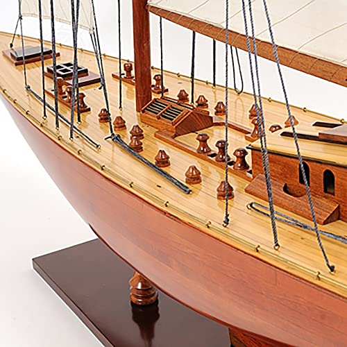 Old Modern Handicrafts Endeavour 40 Inch Sailboat Model -Boat Model Made from Premium Wood - Exquisite Nautical Décor for Home & Office - 40.0L x 8.0W x 48.5H Inches - Thumbnail 4