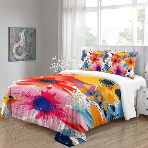 Housses de couettes 140x200cm lit simple microfibre sans pli