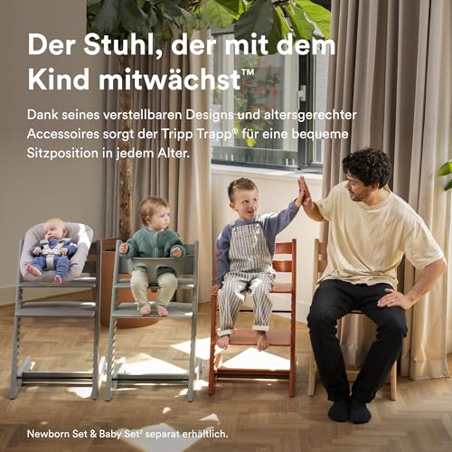Tripp Trapp Stuhl von Stokke, Soft Mint – Verstellbarer, anpassbarer Stuhl für Kleinkinder, Kinder & Erwachsene – Praktisch, bequem & ergonomisch – Klassisches Design