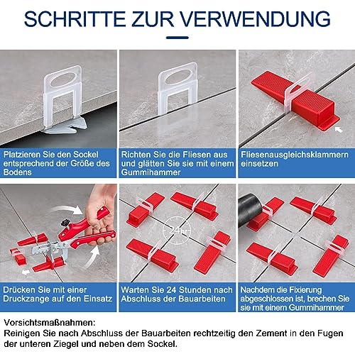 Système de nivellement de carreaux 1mm pour pose parfaite de carrelage au sol - 6