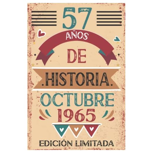 57 Años De Historia Octubre 1965: Libro de visitas, cuaderno, 110 páginas de felicitaciones, idea de regalo, regalo Para la esposa, novia, mujer, La madre