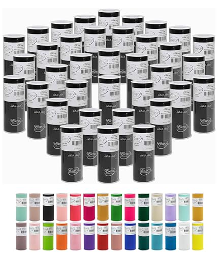 Image of Expo International Value Pack of Decorative Matte, 36 Rolls /Spools of 6 inch Tulle, 6 Inch x 25 Yards (Pack of 36), Black