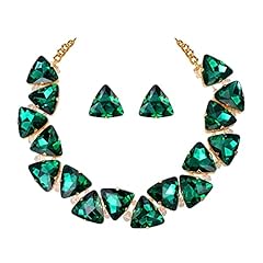 Emerald Color Gold-Tone