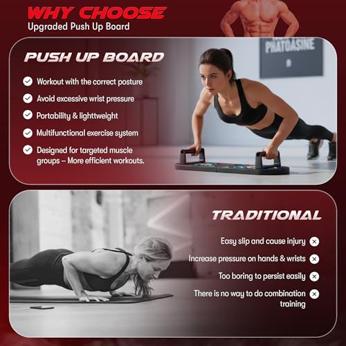 HAVENITY Plank Board & Push Up Board 22-in-1 with Resistance Bands – Core Trainer with Foam Elbow Pads, Foldable Home Gym Equipment for Men & Women by Havenity - Used condition - Image 4