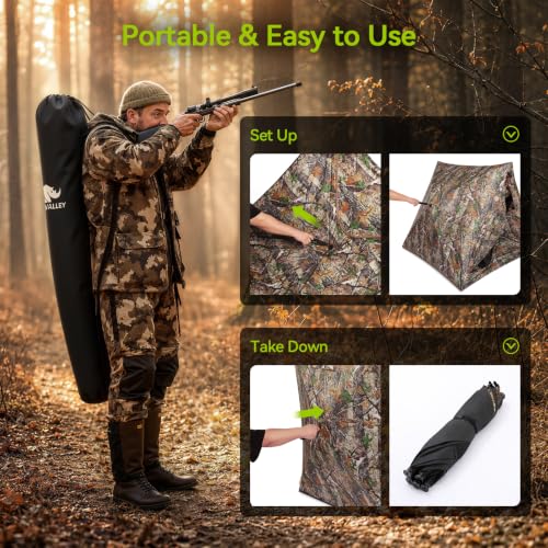 Rhino Valley Hunting Blind 360° See Through, 3-4 Person Pop Up Double Door by Rhino Valley - Used condition - Image 6